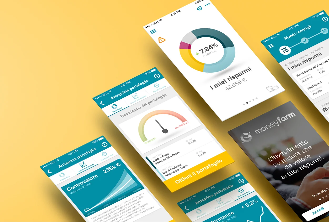 MoneyFarm mobile app interface