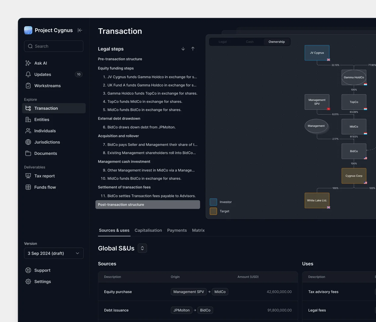 Pactio web interface