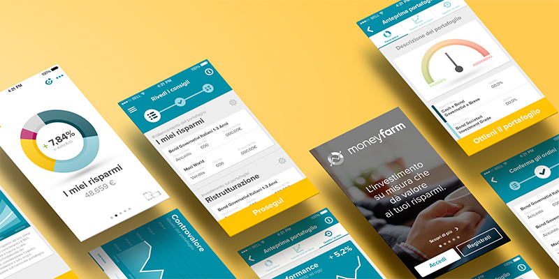 MoneyFarm's mobile interface