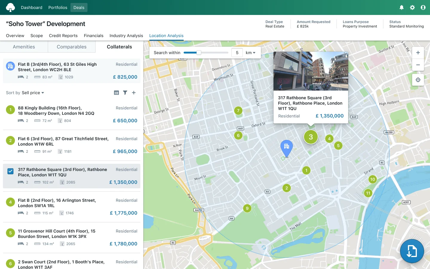 Oaknorth web interface