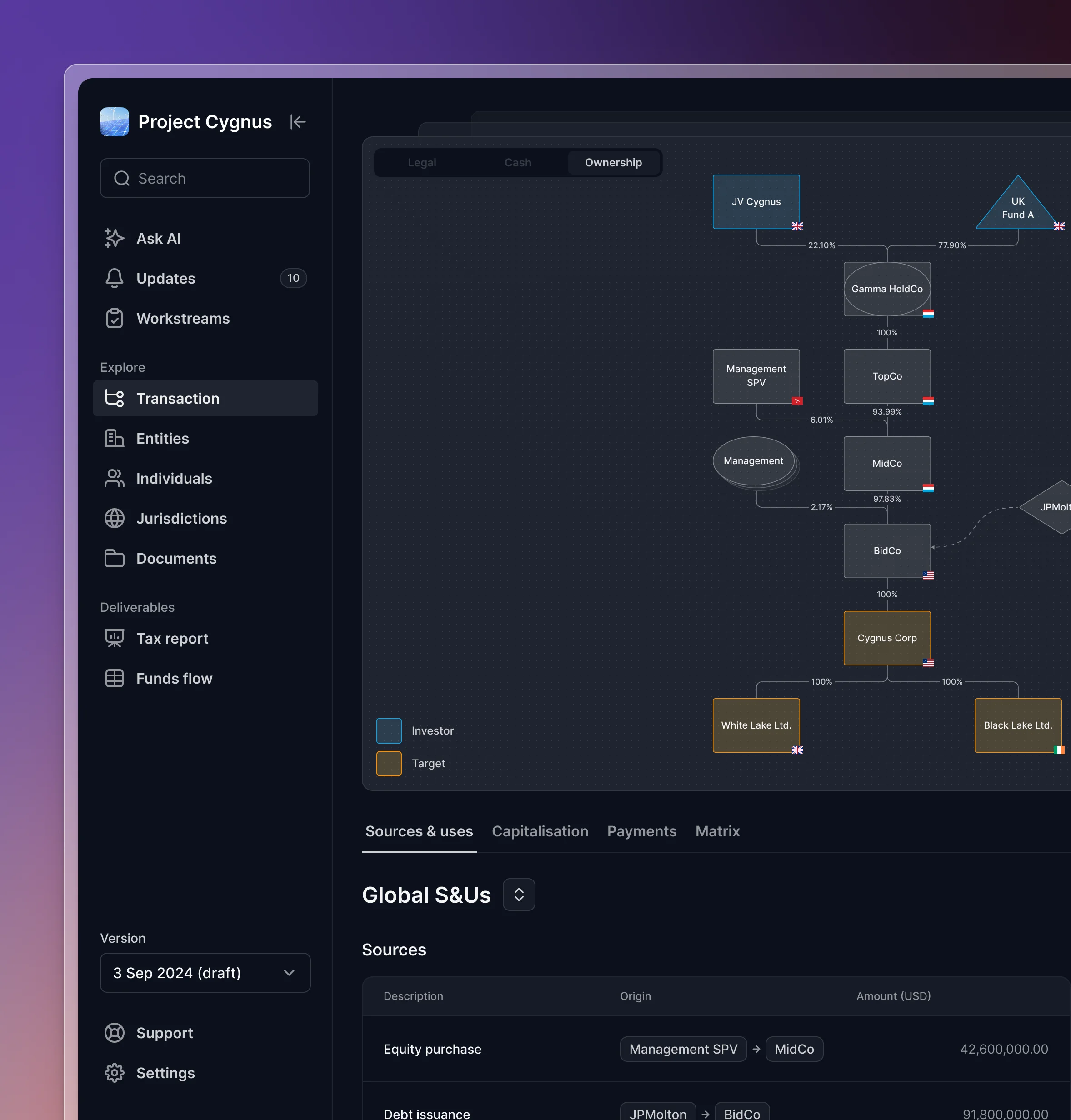 Pactio web interface