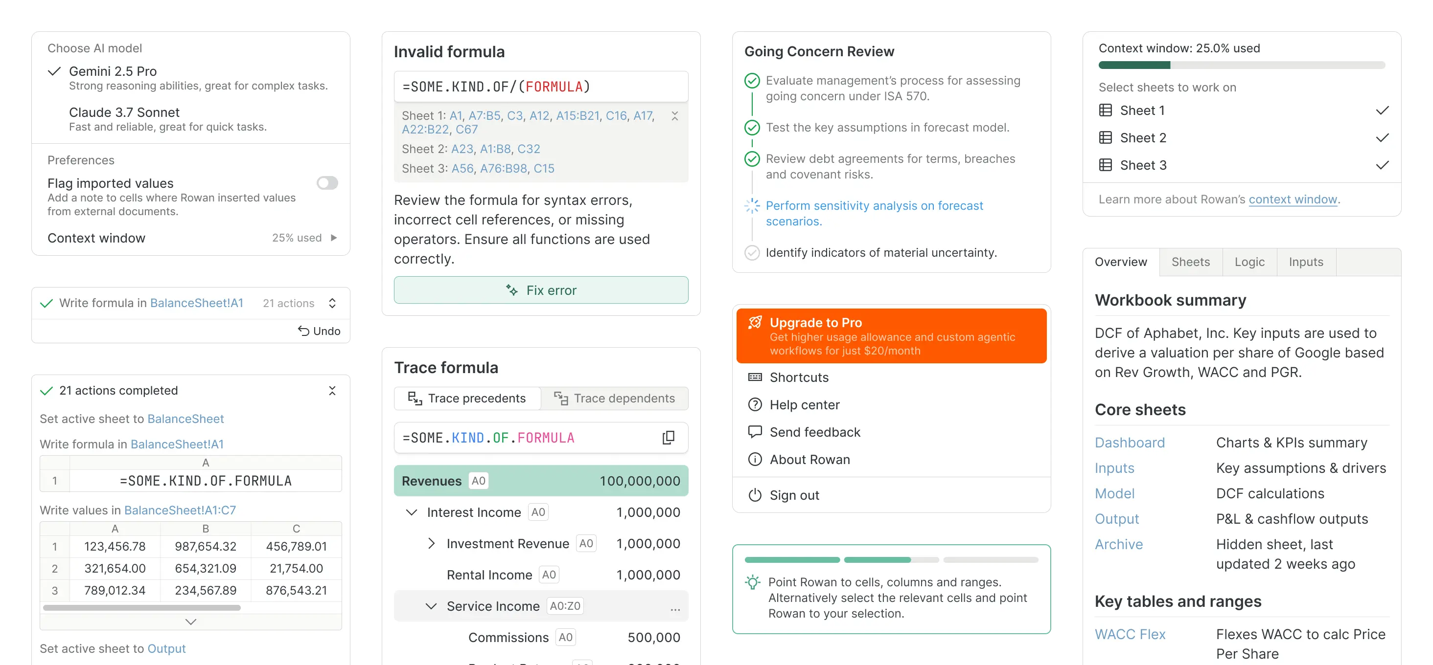 Rowan AI UI components
